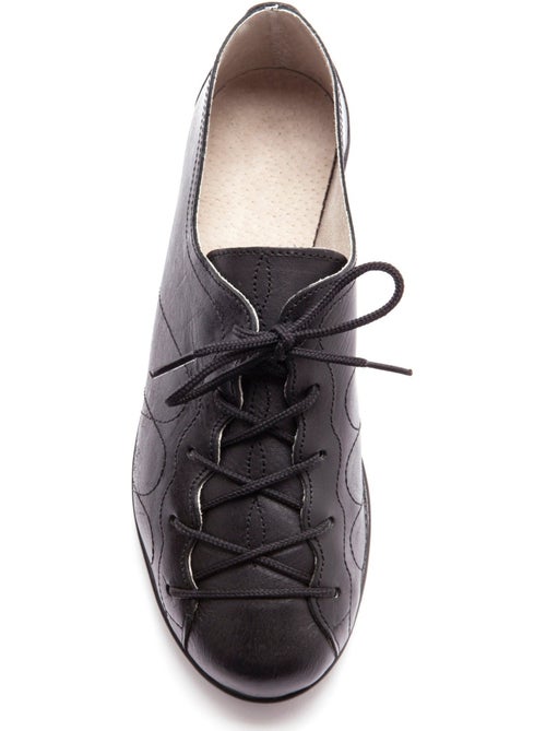 Derbies à lacets en cuir pour pieds sens - PEDICONFORT - Kiabi