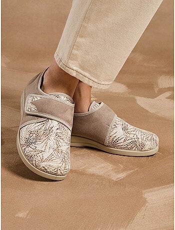 Derbies à scratch tissu extensible - PEDICONFORT