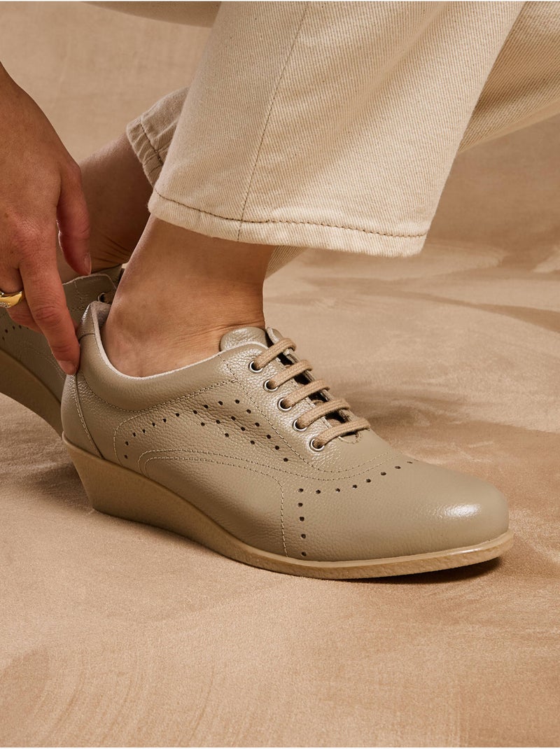 Derbies à semelle compensée - PEDICONFORT Beige - Kiabi