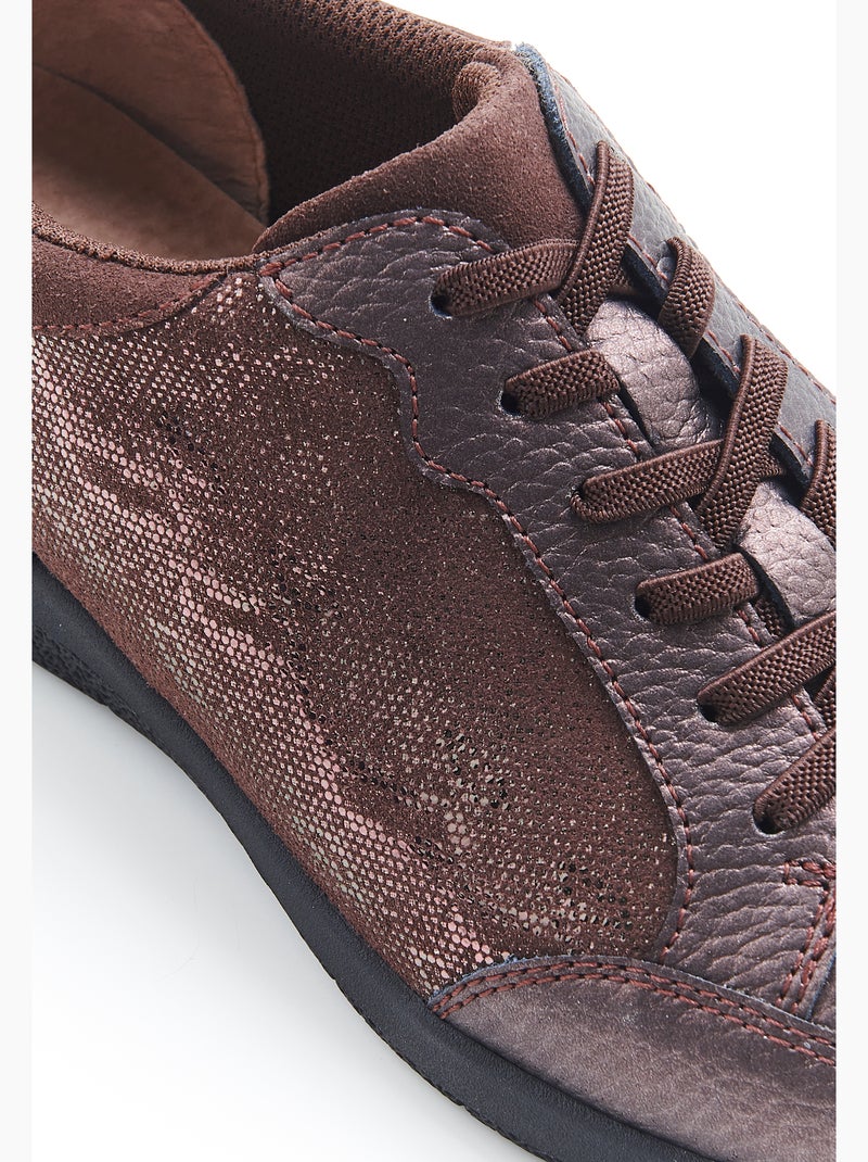 Derbies Amortyl à lacets élastiqués - Damart Marron - Kiabi