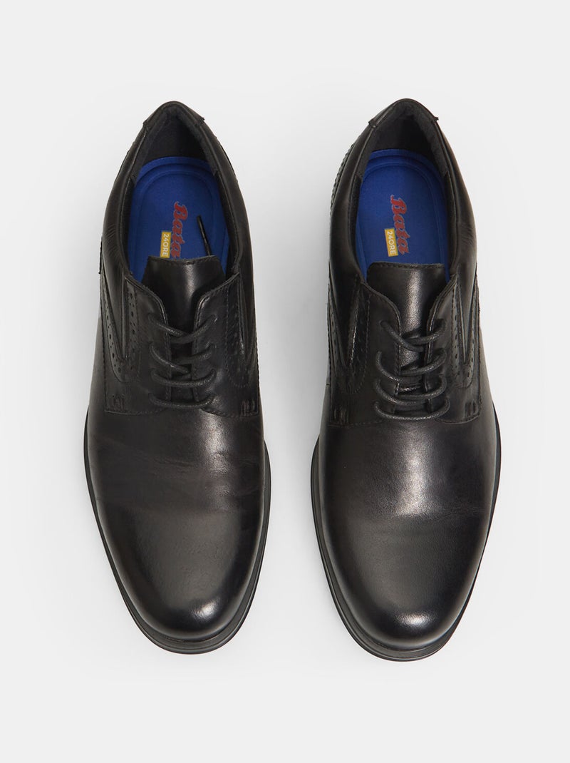 Derbies Bata 24H en cuir Noir - Kiabi