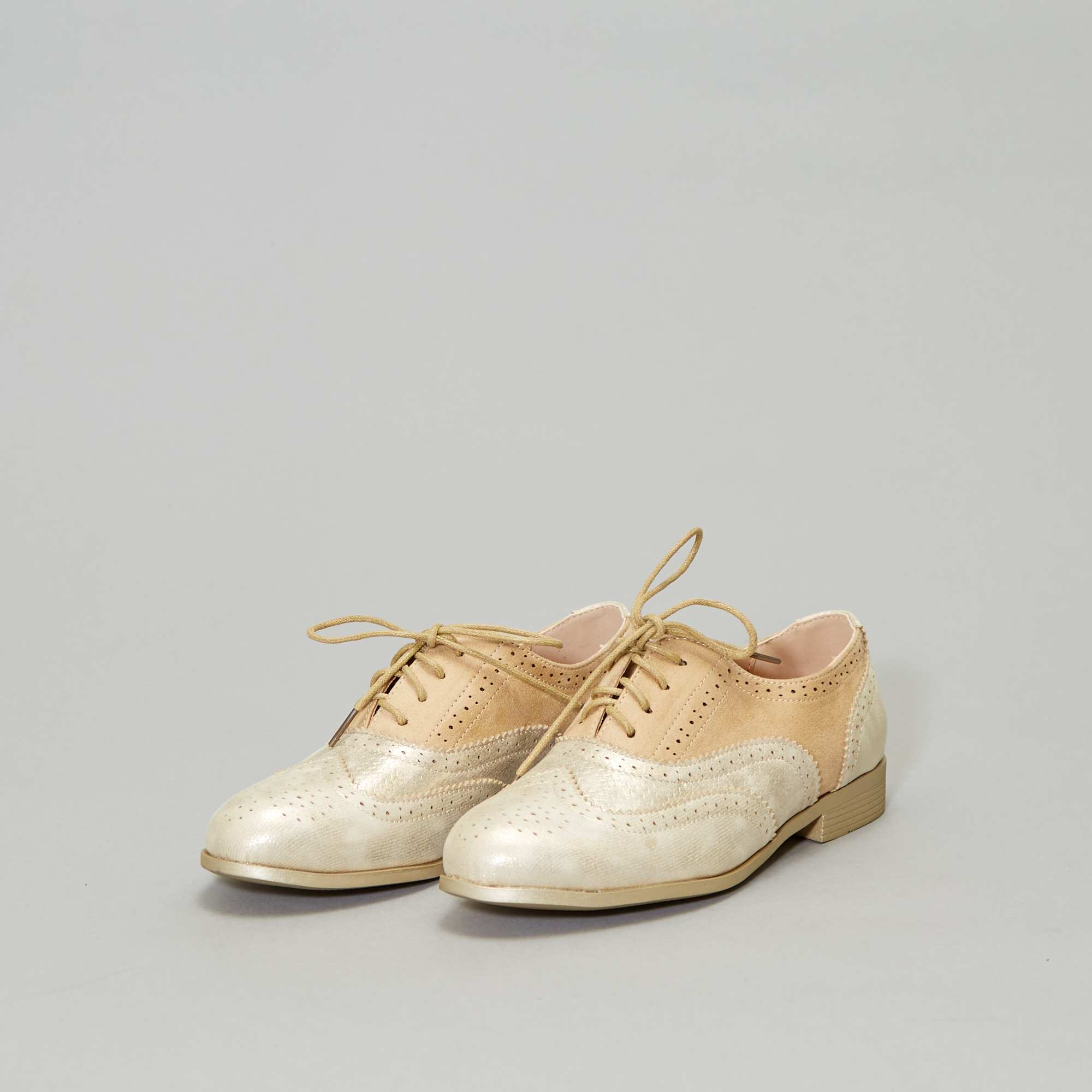 derbies dorées cuir