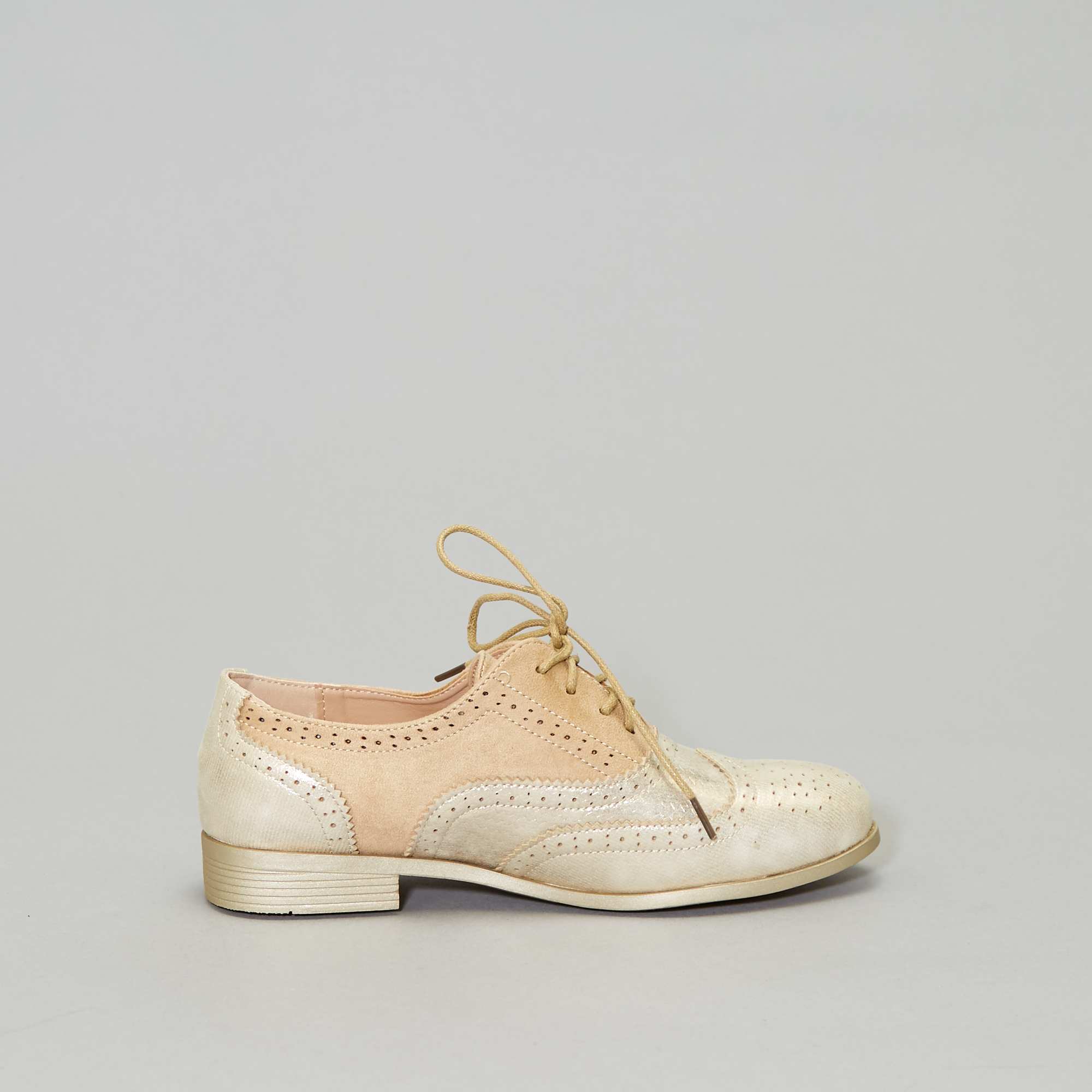 derbies dorées cuir