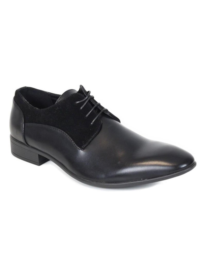 Derbies bi-matière Kebello Noir Noir - Kiabi