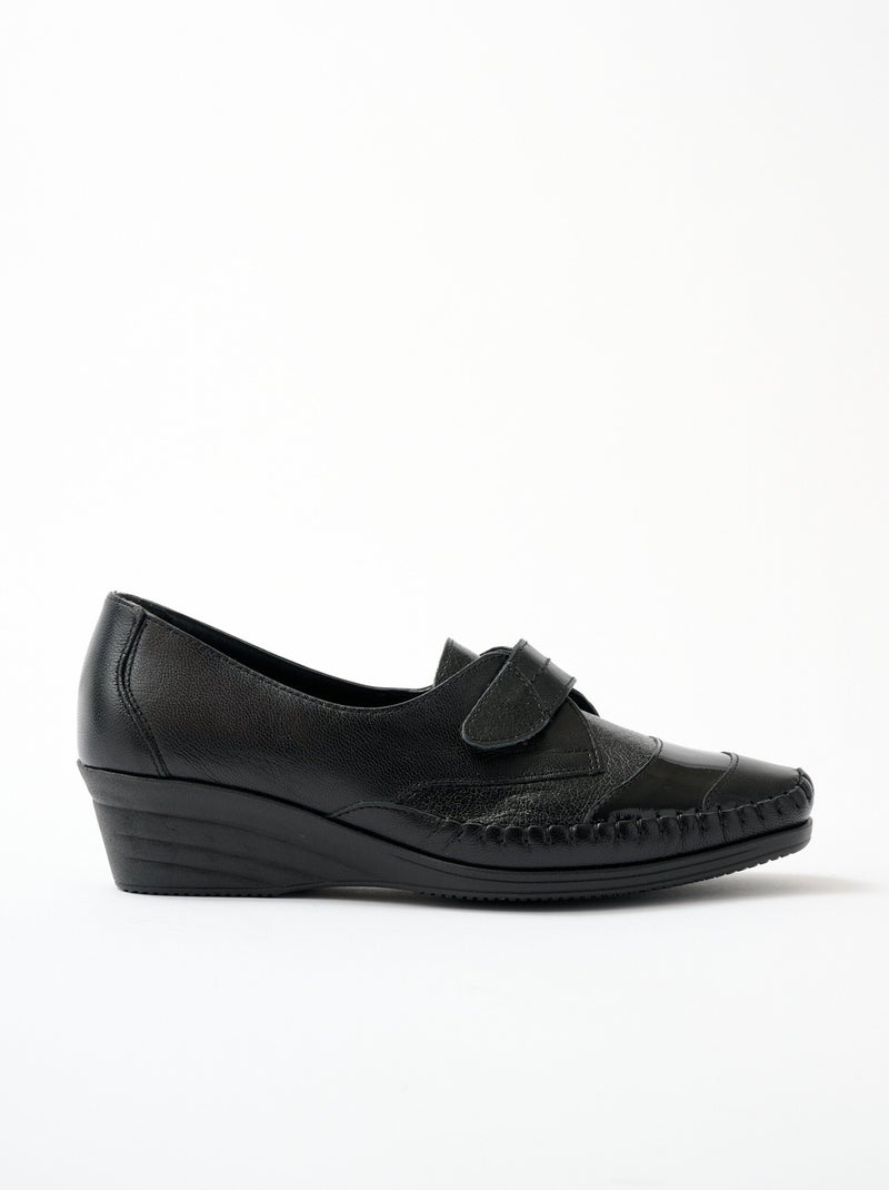 Derbies compensées, largeur confort - Afibel Noir - Kiabi