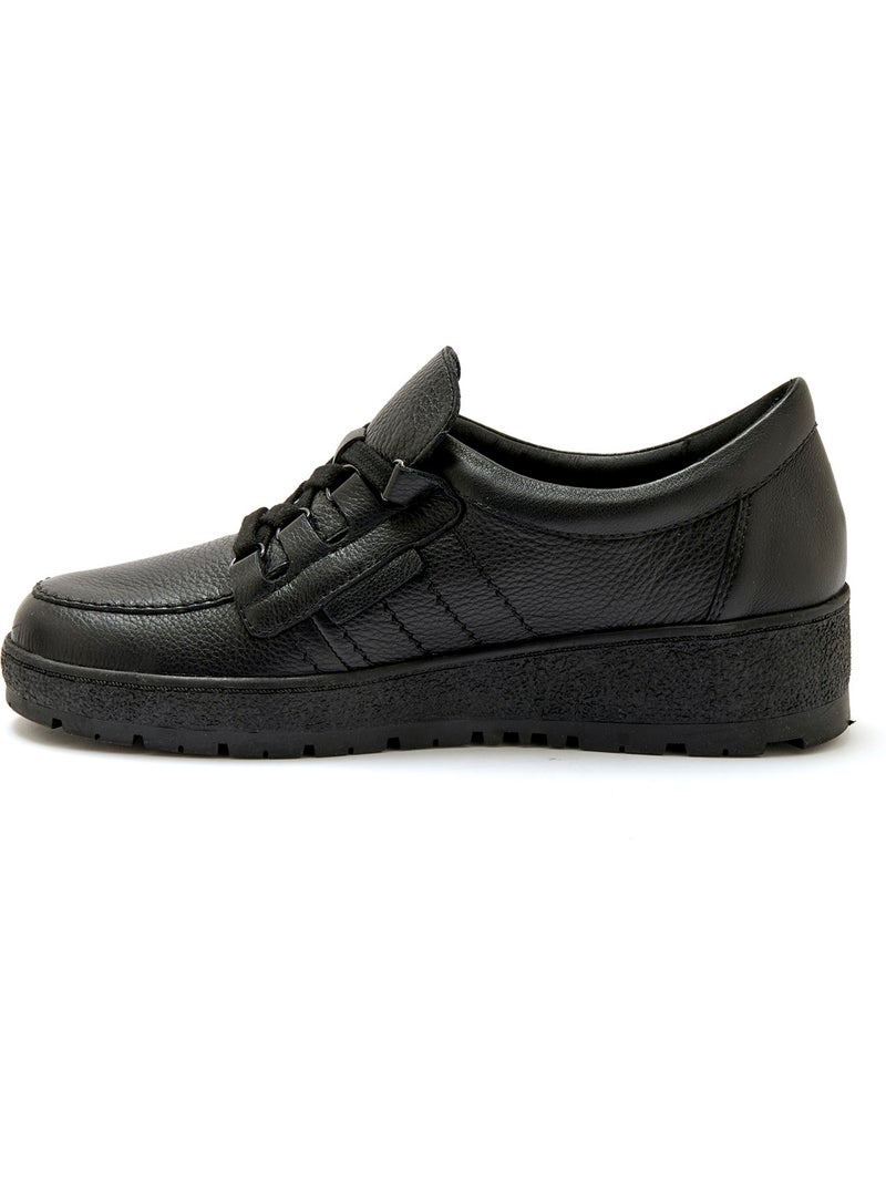 Derbies compensés cuir - PEDICONFORT Noir Noir - Kiabi