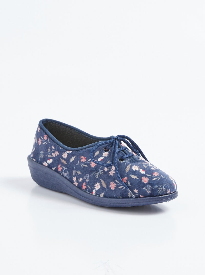 Derbies compensés lacés confortables Bleu marine - Kiabi