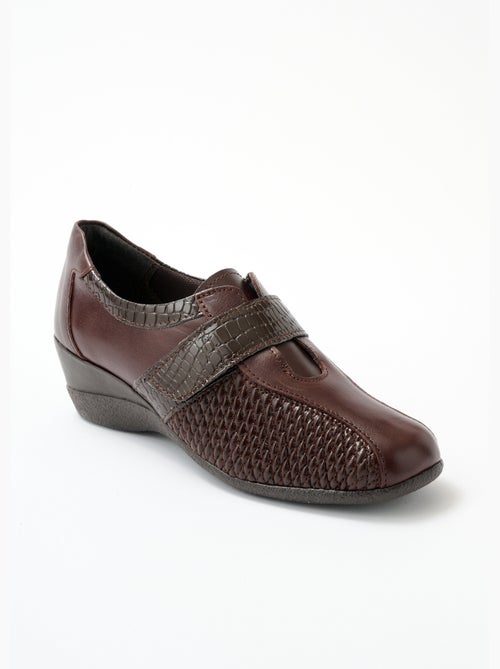 Derbies confort grande largeur cuir - Afibel - Kiabi