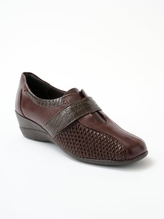 Derbies confort grande largeur cuir