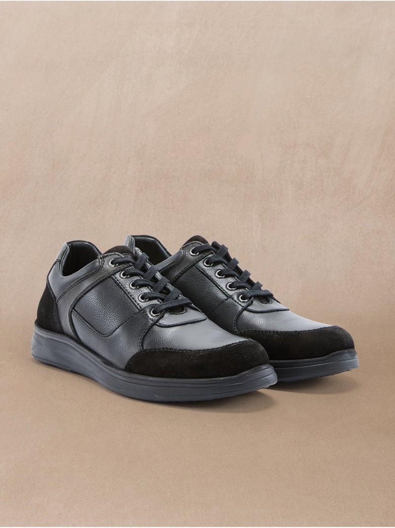 Derbies confortables en cuir - PEDICONFORT Noir Noir - Kiabi