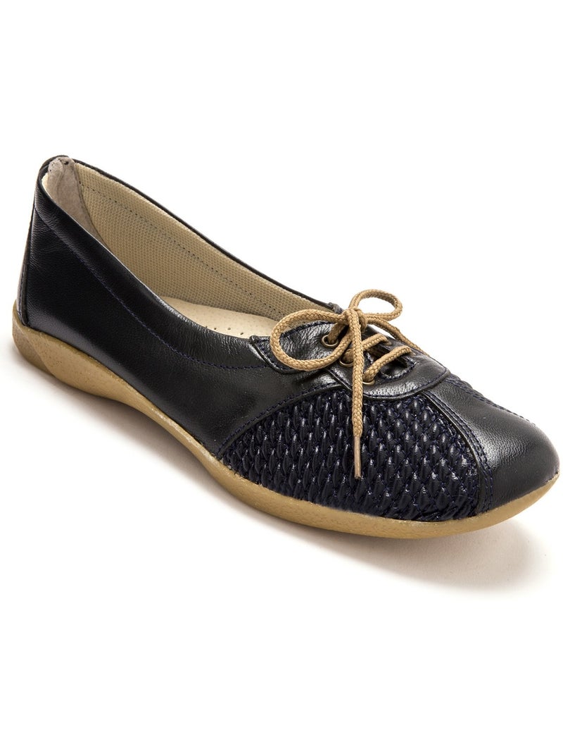 Derbies côtés extensibles cuir - PEDICONFORT Bleu marine - Kiabi