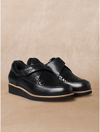 Derbies cuir à patte scratch - PEDICONFORT