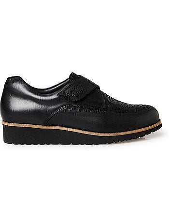 Derbies cuir à patte scratch - PEDICONFORT