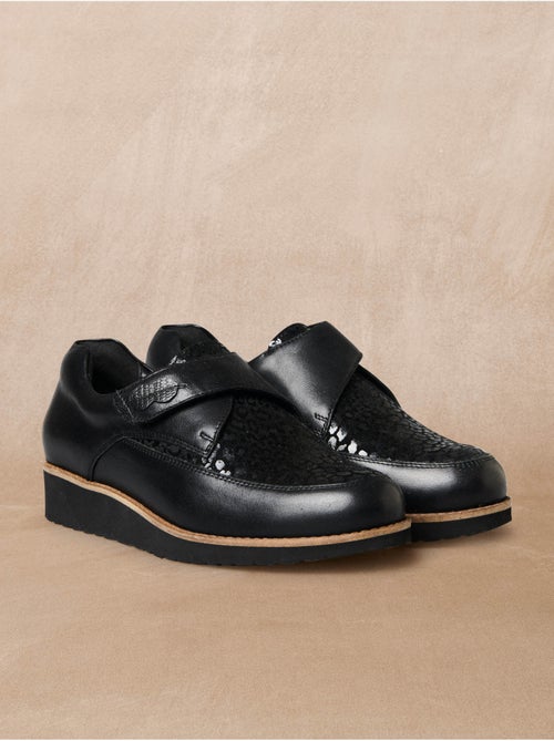 Derbies cuir à patte scratch - PEDICONFORT - Kiabi