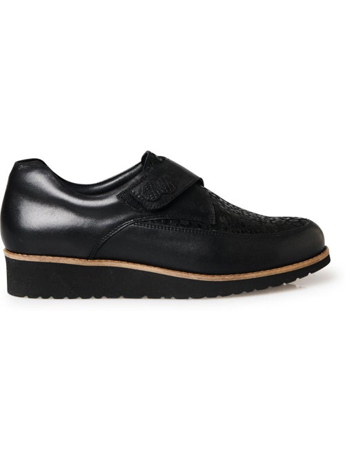 Derbies cuir à patte scratch - PEDICONFORT - Kiabi