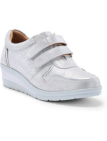 Derbies cuir à scratchs - PEDICONFORT