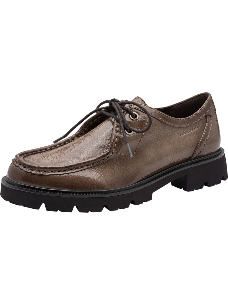 Derbies cuir à talon tamaris comfort Marron - Kiabi