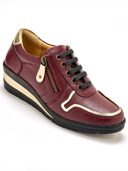 Derbies cuir détails métallisés - PEDICONFORT - Kiabi