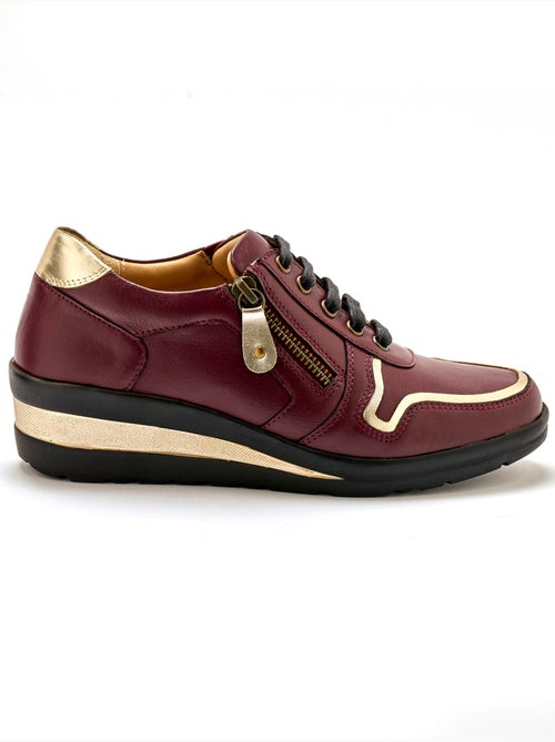 Derbies cuir détails métallisés - PEDICONFORT - Kiabi