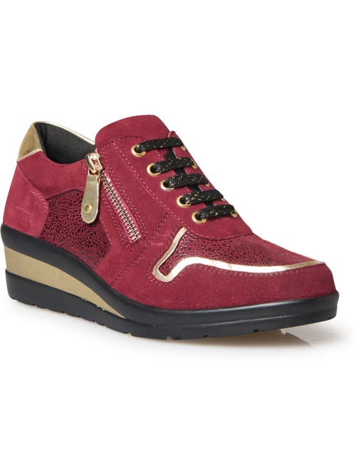 Derbies cuir détails métallisés - PEDICONFORT - Kiabi