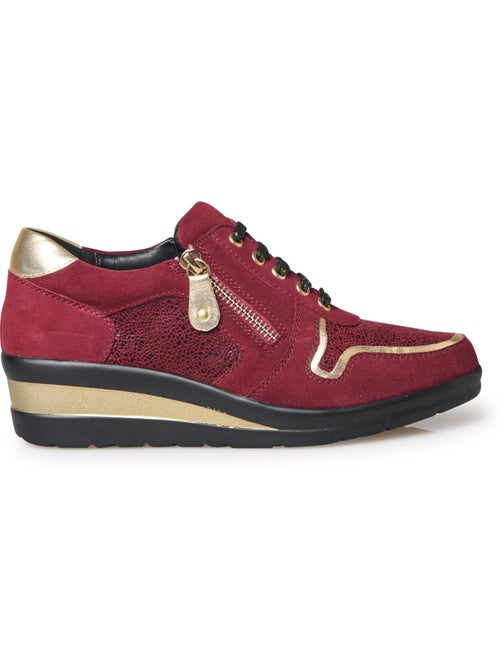 Derbies cuir détails métallisés - PEDICONFORT - Kiabi