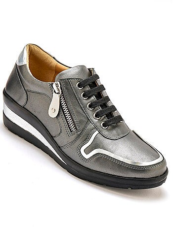 Derbies cuir détails métallisés - PEDICONFORT