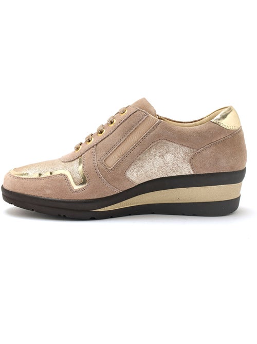 Derbies cuir détails métallisés - PEDICONFORT - Kiabi