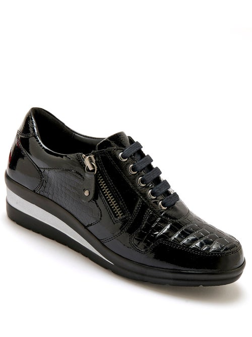 Derbies cuir détails métallisés - PEDICONFORT - Kiabi