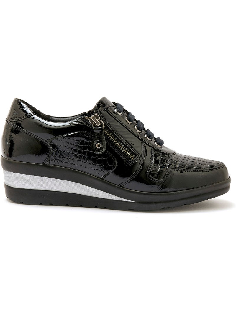 Derbies cuir détails métallisés - PEDICONFORT Noir - Kiabi