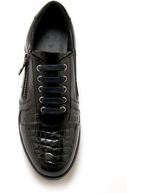 Derbies cuir détails métallisés - PEDICONFORT - Kiabi