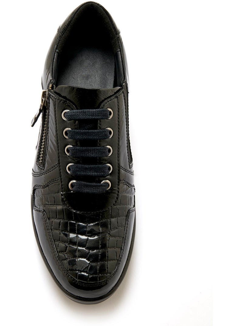 Derbies cuir détails métallisés - PEDICONFORT Noir - Kiabi