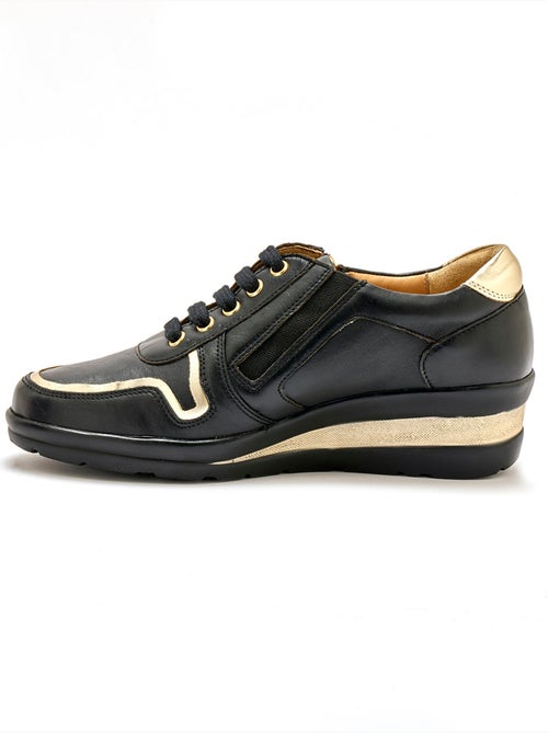 Derbies cuir détails métallisés - PEDICONFORT - Kiabi