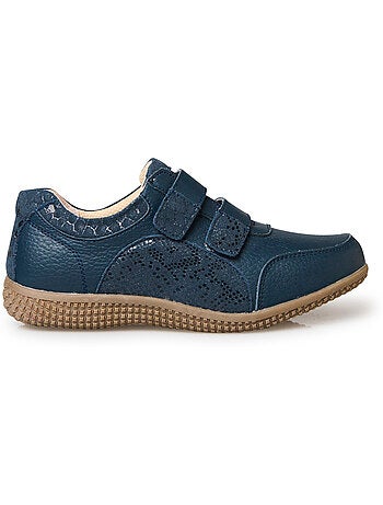 Derbies cuir fantaisie à scratchs - PEDICONFORT