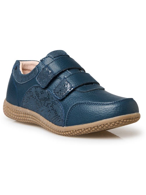 Derbies cuir fantaisie à scratchs - PEDICONFORT - Kiabi