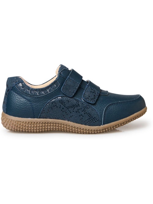 Derbies cuir fantaisie à scratchs - PEDICONFORT - Kiabi