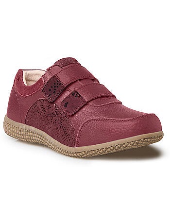 Derbies cuir fantaisie à scratchs - PEDICONFORT
