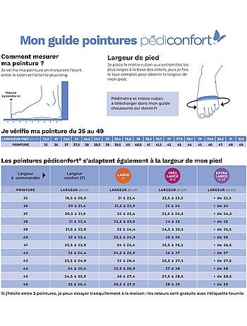 Derbies cuir fantaisie à scratchs - PEDICONFORT