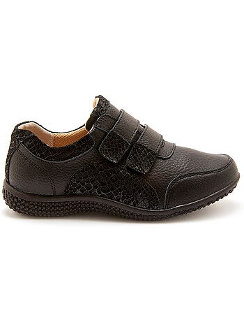 Derbies cuir fantaisie à scratchs - PEDICONFORT