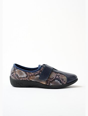 Derbies cuir grande largeur extensibles - Afibel
