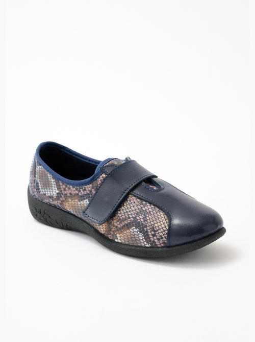 Derbies cuir grande largeur extensibles - Afibel - Kiabi