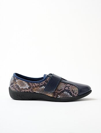 Derbies cuir grande largeur extensibles - Afibel