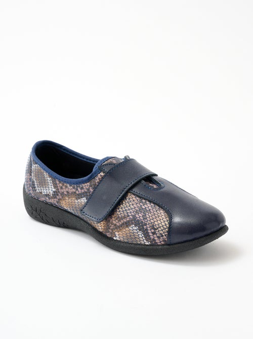 Derbies cuir grande largeur extensibles - Afibel - Kiabi
