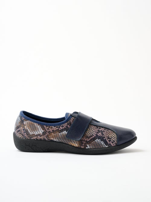 Derbies cuir grande largeur extensibles - Afibel - Kiabi