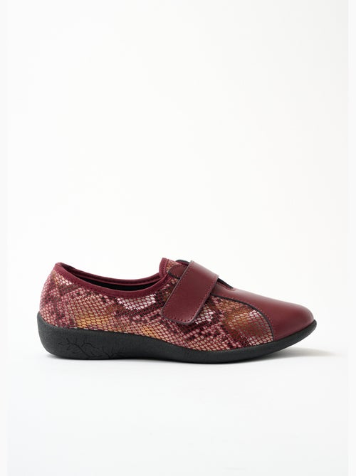 Derbies cuir grande largeur extensibles - Afibel - Kiabi