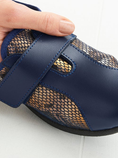 Derbies cuir grande largeur extensibles - Kiabi