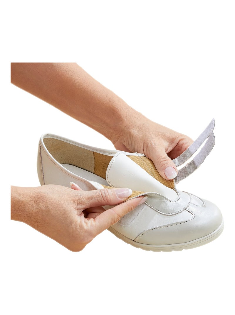 Derbies cuir largeur confort scratchés - Afibel Multicolore - Kiabi