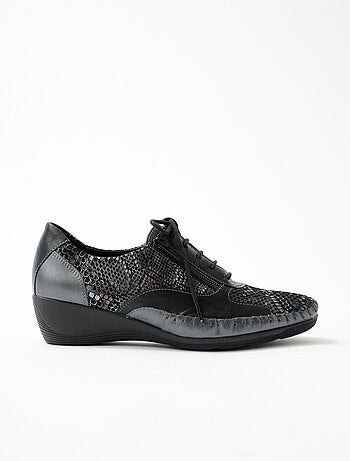 Derbies cuir zippées effet laçage - Afibel