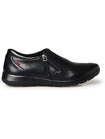 Derbies cuir zippés et élastiqués - PEDICONFORT