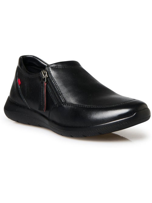 Derbies cuir zippés et élastiqués - PEDICONFORT - Kiabi