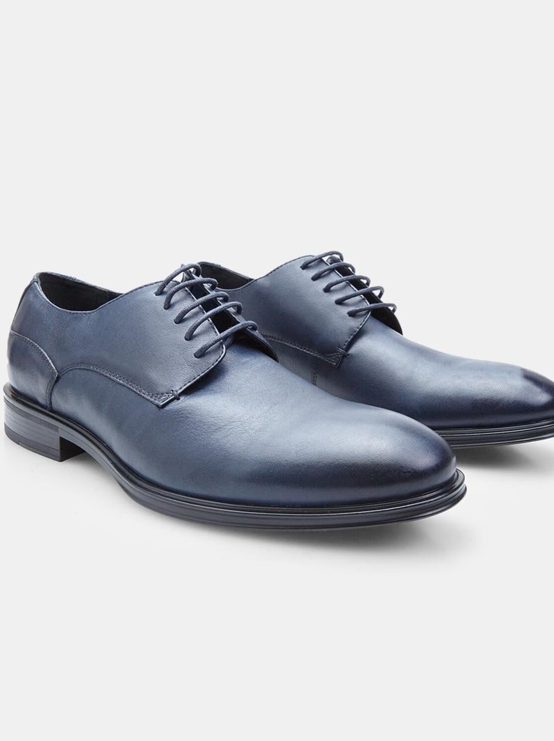 Derbies en cuir Bata 24H Bleu - Kiabi